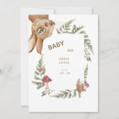 Whimsical Cute Rabbit Baby shower Kaart (Voorkant)
