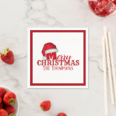 Whimsical Cute Santa Claus Holiday Kerstmis Servet (Insitu)