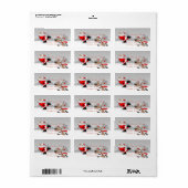Whimsical Cute Santa Claus, Reindeer Kerstmis Etiket (Full Sheet)