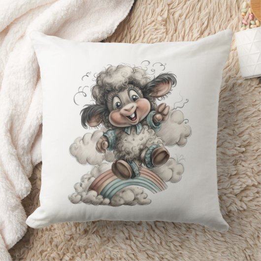 Whimsical Cute Sheep Kussen (Deken)