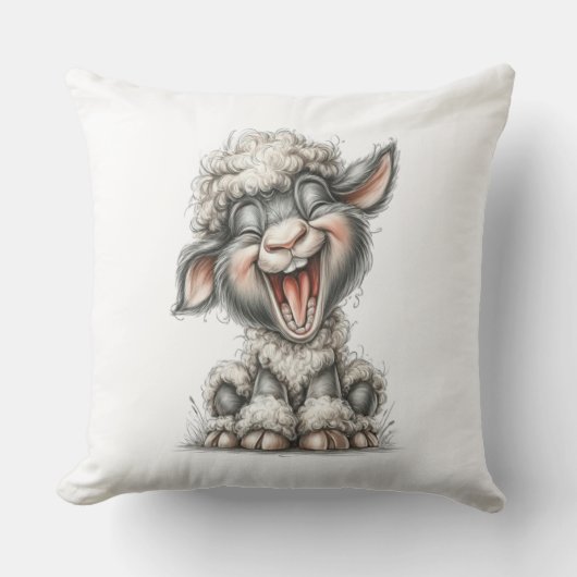 Whimsical Cute Sheep Kussen (Voorkant)