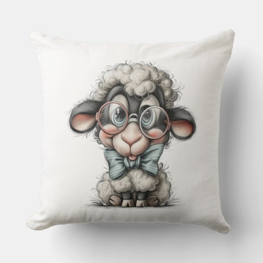 Whimsical Cute Sheep Kussen (Voorkant)