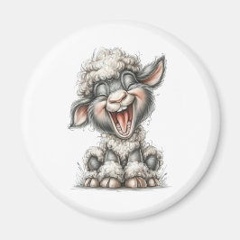Whimsical Cute Sheep Magneet