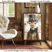 Whimsical Cute Steampunk Giraffe AC2 Découpage Tissuepapier