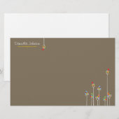 Whimsical Cute Tweet Birds Colorful Fun Tree Stipp Briefpapier (Voorkant / Achterkant)