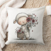 Whimsical Cute Watercolor Sheep Kussen (Deken)