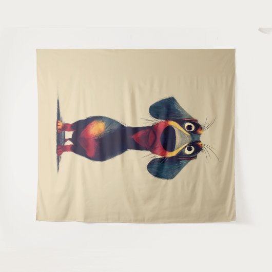  Whimsical Dachshund Character Illustration Wandkleed (Voorkant (horizontaal))