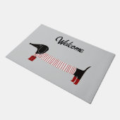 Whimsical Dachshund Deurmat (Schuin)