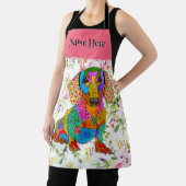 Whimsical Dachshund Dog Floral Schort (Insitu)