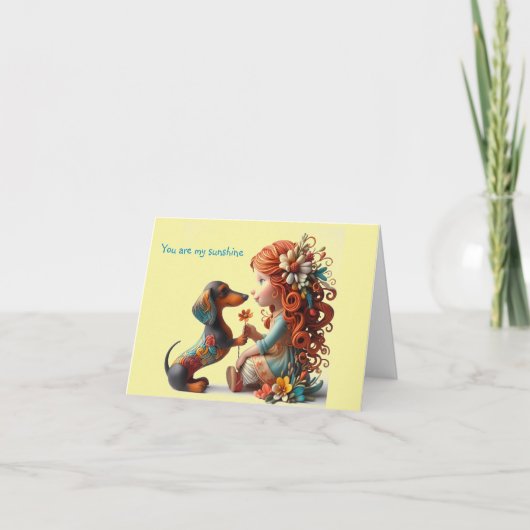 Whimsical Dachshund elke gelegenheid Kaart (Voorkant)