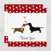 Whimsical Dachshunds Dank u wel Bedankkaart (Voorkant / Achterkant)