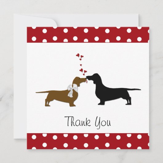Whimsical Dachshunds Dank u wel Bedankkaart (Voorkant)