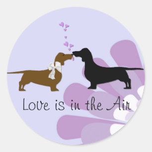 Whimsical Dachshunds Kussen Sticker