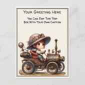 Whimsical Dagelijkse Gevoel Steampunk Kunst Briefkaart (Voorkant)