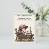 Whimsical Dagelijkse Gevoel Steampunk Kunst Briefkaart (Staand voorkant)
