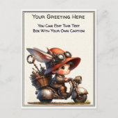 Whimsical Dagelijkse Gevoel Steampunk Kunst   Briefkaart (Voorkant)