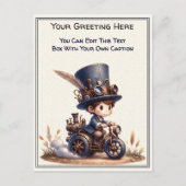 Whimsical Dagelijkse Gevoel Steampunk Kunst Briefkaart (Voorkant)