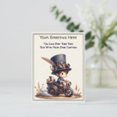 Whimsical Dagelijkse Gevoel Steampunk Kunst Briefkaart (Staand voorkant)