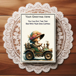 Whimsical Dagelijkse Gevoel Steampunk Kunst   Briefkaart