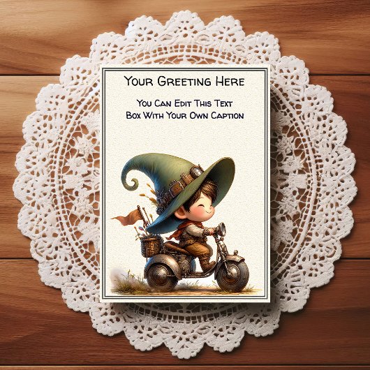 Whimsical Dagelijkse Gevoel Steampunk Kunst Briefkaart