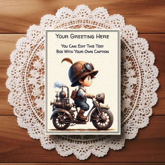 Whimsical Dagelijkse Gevoel Steampunk Kunst   Briefkaart