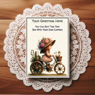 Whimsical Dagelijkse Gevoel Steampunk Kunst   Briefkaart