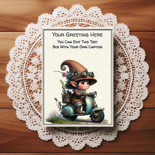 Whimsical Dagelijkse Gevoel Steampunk Kunst   Briefkaart