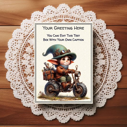 Whimsical Dagelijkse Gevoel Steampunk Kunst Briefkaart