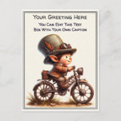 Whimsical Dagelijkse Gevoel Steampunk Kunst Briefkaart (Voorkant)