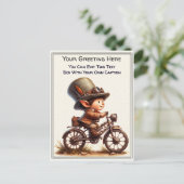 Whimsical Dagelijkse Gevoel Steampunk Kunst Briefkaart (Staand voorkant)