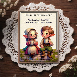 Whimsical Dagelijkse Sentiment Verhalenboek Kunst Briefkaart