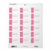 Whimsical Daisies Adresetiketten, Roze Etiket (Full Sheet)