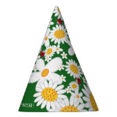 Whimsical Daisies & Ladybugs Birthday Party Pet Feesthoedjes (Rechts)