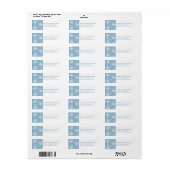 Whimsical Daisies Return Address Labels, blauw Etiket (Full Sheet)