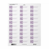Whimsical Daisies Return Address Labels, Paars Etiket (Full Sheet)