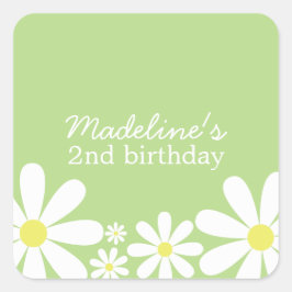 Whimsical Daisies Vierkante Sticker