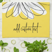Whimsical Daisy Aangepaste tekst en kleur aanpasba Theedoek (Gevouwen)