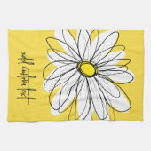 Whimsical Daisy Aangepaste tekst en kleur aanpasba Theedoek (Horizontaal)
