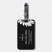 Whimsical Daisy Flower Aangepaste tekst & kleuren  Bagagelabel (Achterkant verticaal)