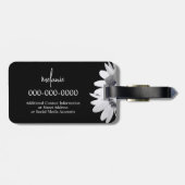 Whimsical Daisy Flower Aangepaste tekst & kleuren Bagagelabel (Achterkant horizontaal)