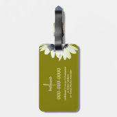 Whimsical Daisy Flower Aangepaste tekst & kleuren  Bagagelabel (Achterkant verticaal)