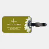 Whimsical Daisy Flower Aangepaste tekst & kleuren Bagagelabel (Achterkant horizontaal)