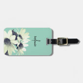 Whimsical Daisy Flower Aangepaste tekst & kleuren  Bagagelabel (Voorkant horizontaal)