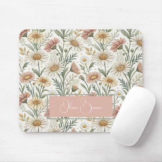 Whimsical Daisy Garden Aesthetic Custom Muismat (Met muis)