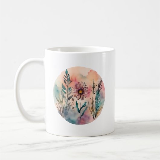 Whimsical Daisy Garden Koffiemok (Links)