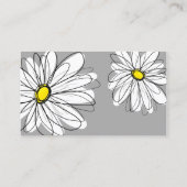 Whimsical Daisy - geel grijs Visitekaartje (Achterkant)