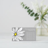 Whimsical Daisy - geel grijs Visitekaartje (Staand voorkant)