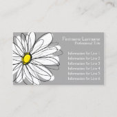 Whimsical Daisy - geel grijs Visitekaartje (Voorkant)