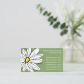 Whimsical Daisy - geel groen Visitekaartje (Staand voorkant)