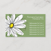 Whimsical Daisy - geel groen Visitekaartje (Voorkant)